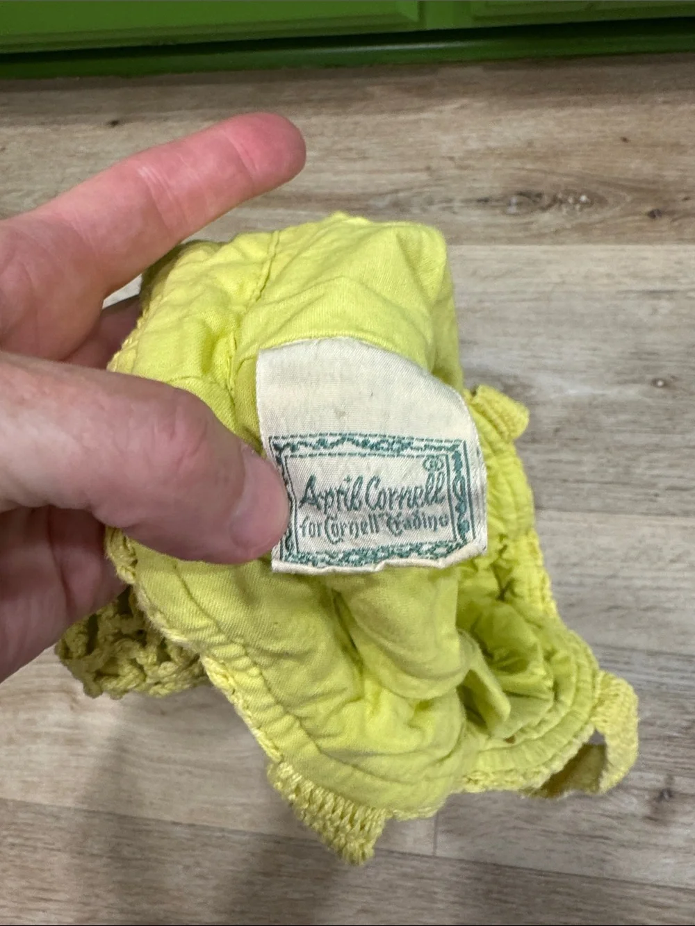 April Cornell Yellow Crochet Tote Bag